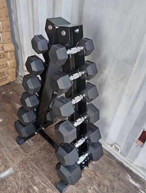 Buy & Sell Over Hulton Bolton - Photos for Hex Dumbbells and Rack 6 pairs 2.5kg to 20kg