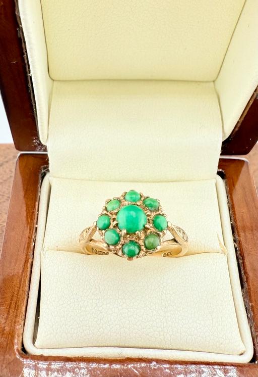 Buy & Sell Harrow on the Hill North West London - Photos for Vintage 9ct Gold Natural Turquoise Ring
