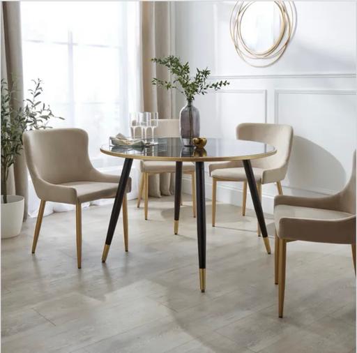 Buy & Sell Fallings Park Wolverhampton - Photos for Dunelm Black with gold rim glass table