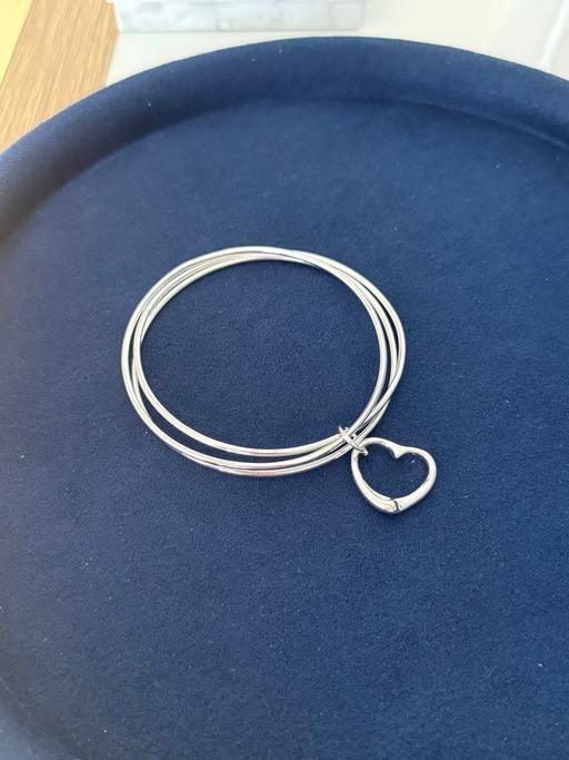 Buy & Sell Huntington York - Photos for 925 Sterling silver heart bangle bracelet