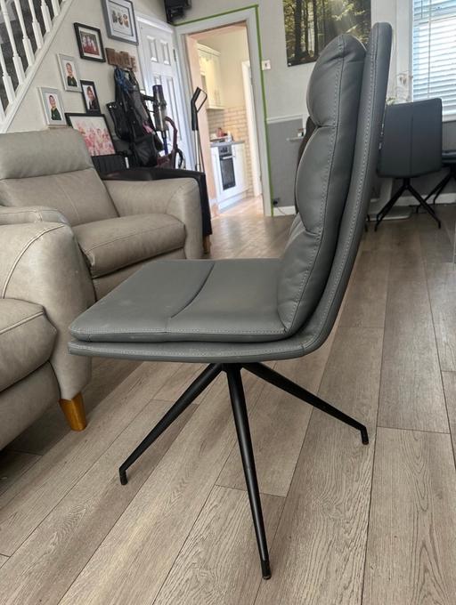 Buy & Sell Westcliff-on-Sea Southend-on-Sea - Photos for New Swivel Grey chairs with black metal legs
