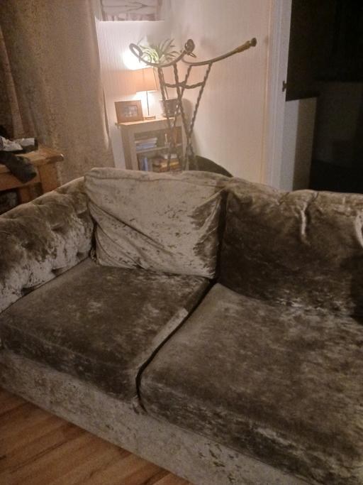 Buy & Sell Mossley Hill Liverpool - Photos for silver velvet sofa