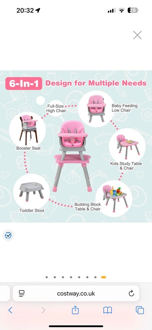 Buy & Sell Liverpool Sefton - Photos for Pink high chair/table