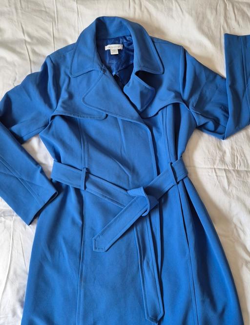 Buy & Sell Bethnal Green East London - Photos for Liz Claiborne Trench Coat Size L Blue Jewel