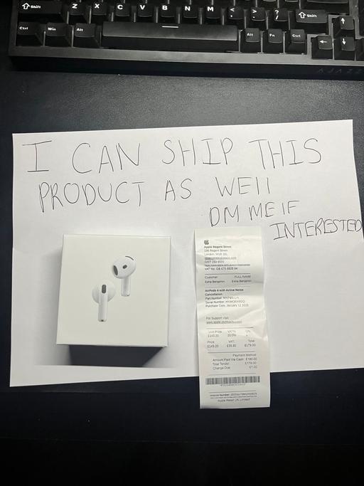 Buy & Sell East Ham East London - Photos for Apple AirPods 4 – Receipt & Sealed