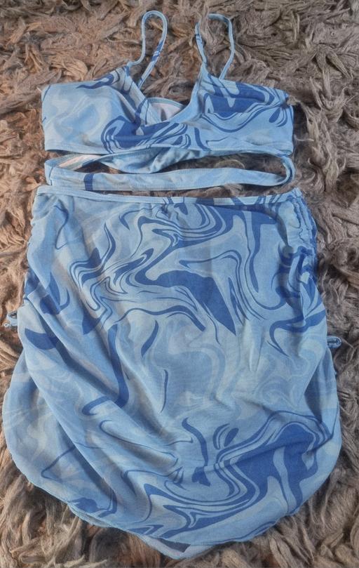 Buy & Sell Clayton West Kirklees - Photos for Blue Shein Marble Shein Two Piece Swim Set