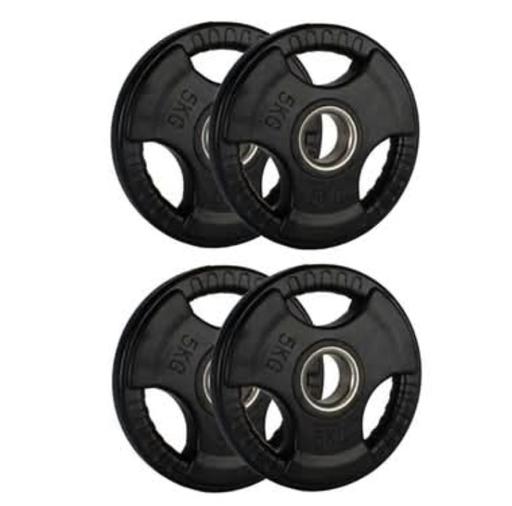Buy & Sell Over Hulton Bolton - Photos for 4 x 5kg rubber tri grip Olympic weight plates