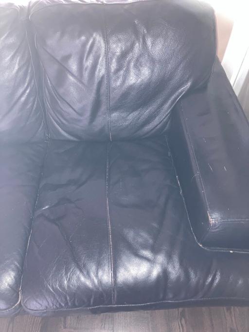 Buy & Sell Ilford Redbridge - Photos for Black leather sofa