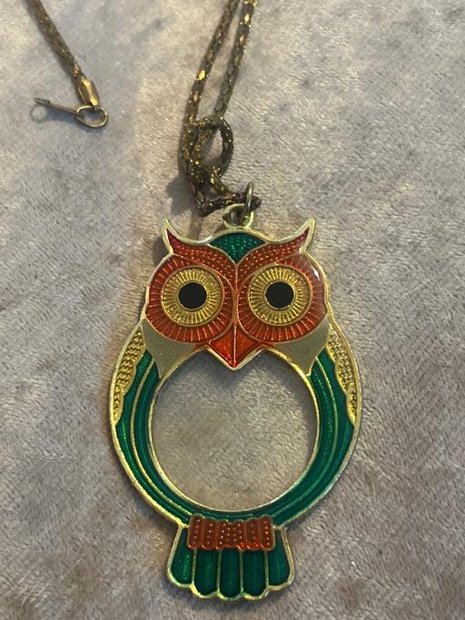 Buy & Sell Rottingdean Brighton - Photos for Lovely vintage owl magnifying glass necklace