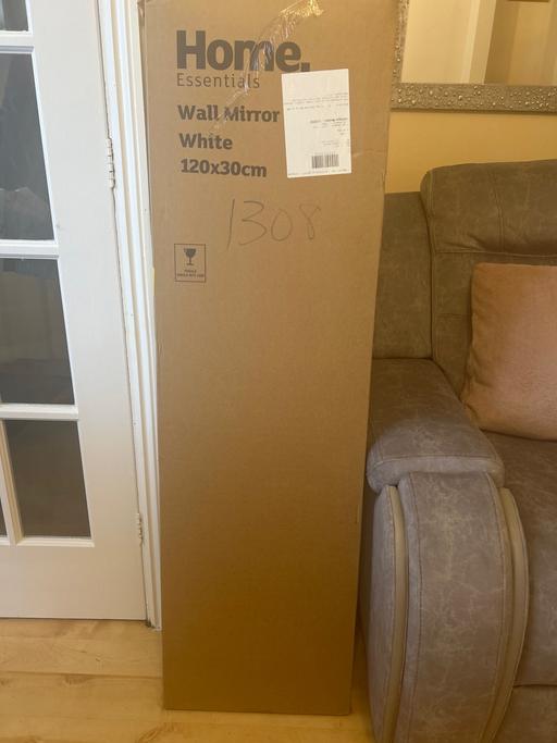 Buy & Sell Ruislip Hillingdon - Photos for White wall mirror 120 x 30cm