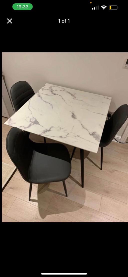 Buy & Sell Denmark Hill South East London - Photos for Marble top dining table x4 chairs