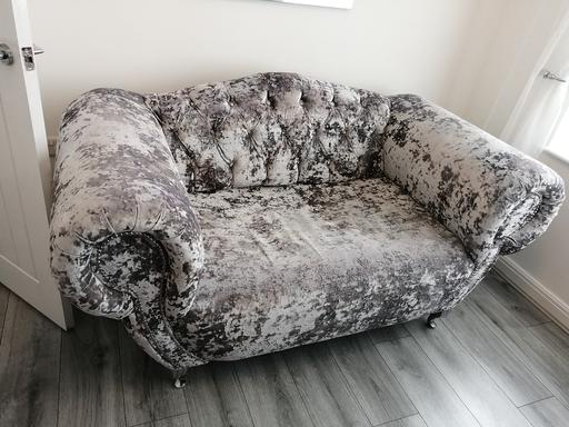 Buy & Sell West Derby Liverpool - Photos for 2 seater silver velvet sofa