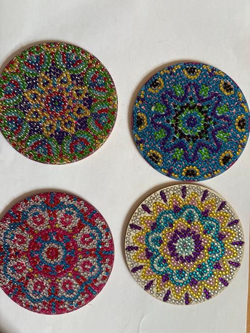 Buy & Sell Paddock Wood Tunbridge Wells - Photos for Glitter art mandala coaster set of eight