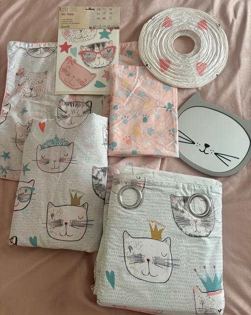 Buy & Sell Speke Liverpool - Photos for Dunelm girls Cool Cats curtains & bedroom set