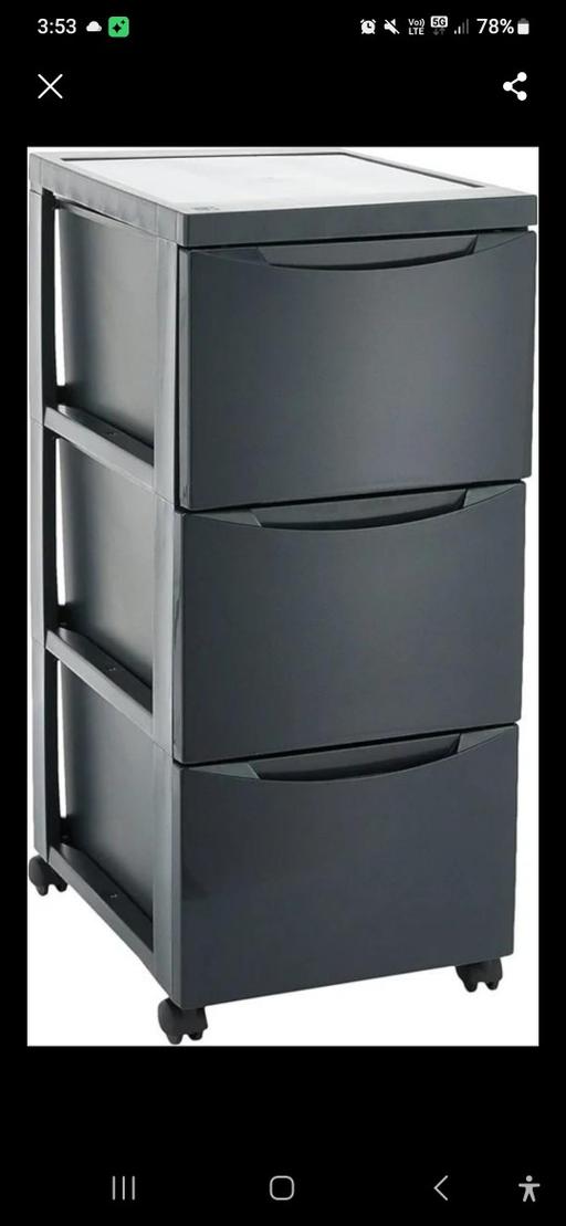 Classes Hall Green Birmingham - Photos for black 3 drawer tower storage unit on wheels