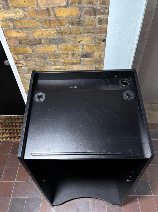 Buy & Sell Shacklewell North London - Photos for Heavy-Duty Solid Wood Black Lectern on Wheels