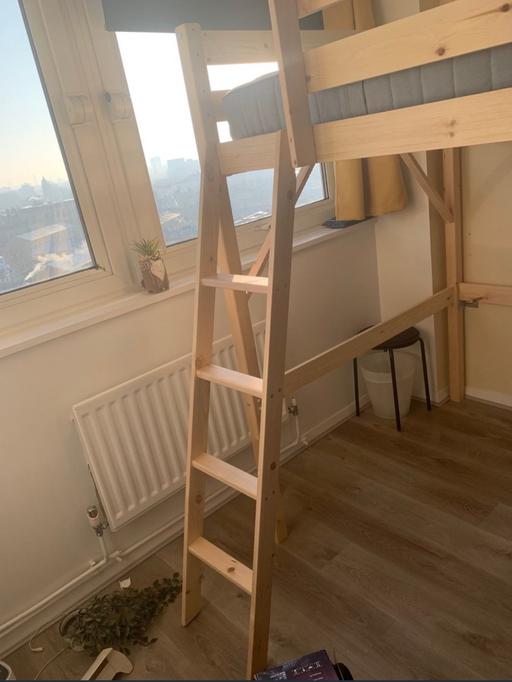 Buy & Sell Shacklewell North London - Photos for Brand New Solid Pine Wood Ladder - unused