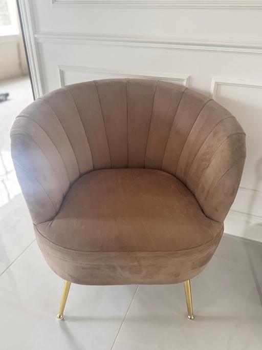 Buy & Sell Glen Parva Blaby - Photos for Nude/blush velvet accent chair X2