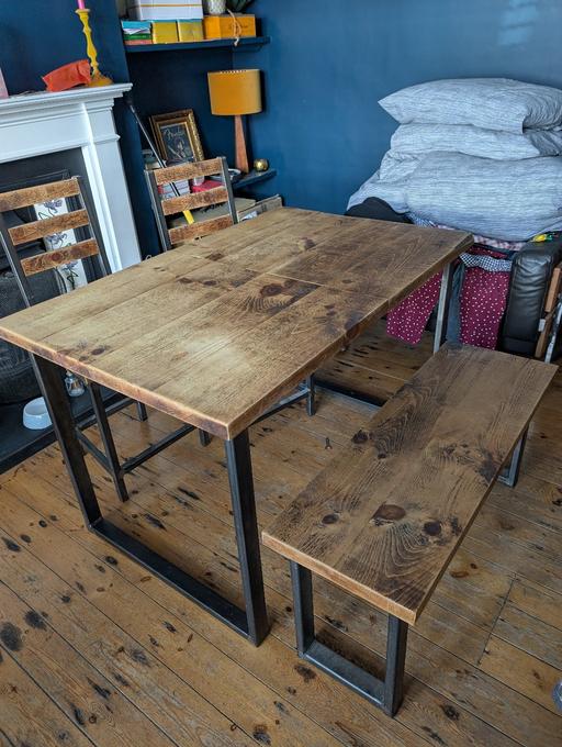 Buy & Sell Marble Arch Central London - Photos for Extending Oak dining table with chairs&bench