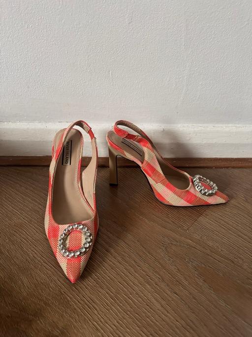 Buy & Sell West Kensington West London - Photos for River Island Check Slingback Heels size 4