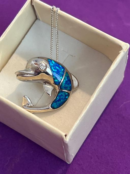 Buy & Sell Ovingdean Brighton - Photos for Beautiful silver opal dolphin necklace 925