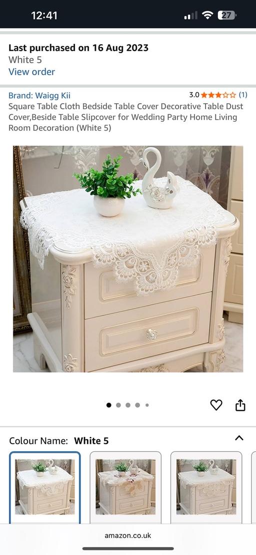 Buy & Sell Streatham South West London - Photos for Decorative Square Table/ Unit Cloth Set of 2