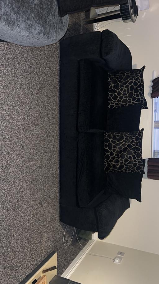 Buy & Sell Norton Stockton-on-Tees - Photos for 2 seater black blue sofa