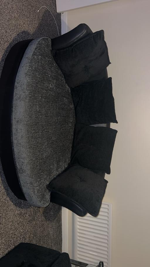 Buy & Sell Norton Stockton-on-Tees - Photos for Black and grey cuddle chair
