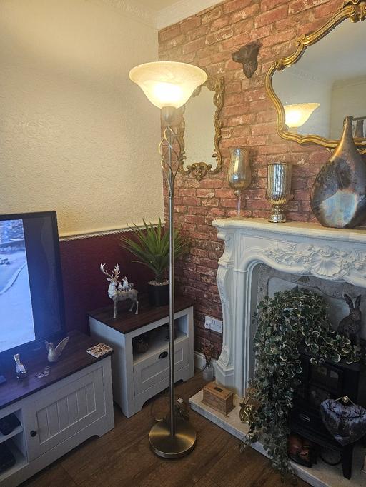 Buy & Sell Holly Hall Dudley - Photos for BRUSHED GOLD STANDARD LAMP...6FT
