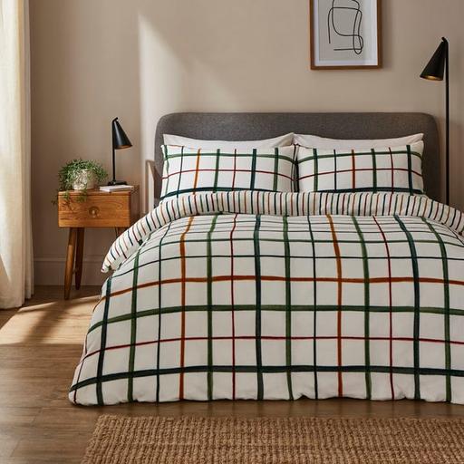 Buy & Sell Mickleover Derby - Photos for Woodland Check Fleece Duvet Cover+ Pillowcase