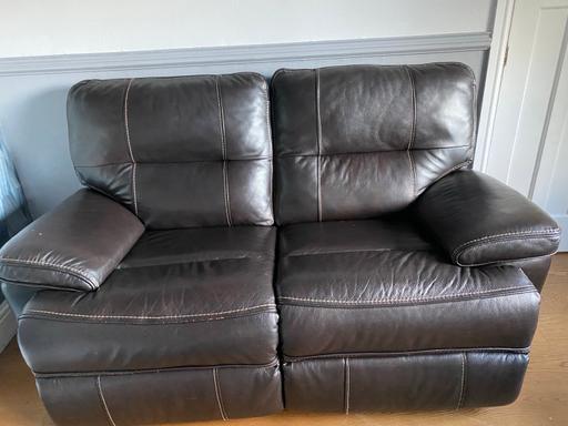 Buy & Sell Ashton-Under-Lyne Tameside - Photos for Thick quality real leather Recliningsofas x 2