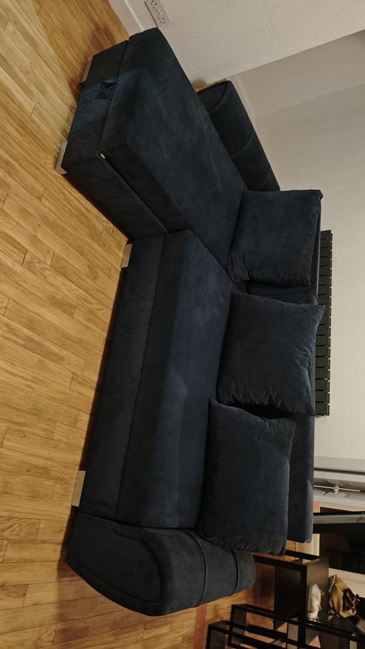 Buy & Sell Birmingham City Centre Birmingham - Photos for Corner Sofa Bed - Navy Blue - Used