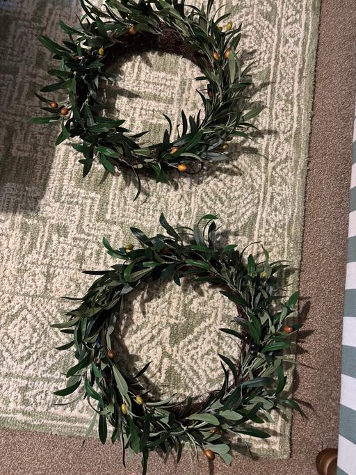 Buy & Sell Bartley Green Birmingham - Photos for Pair of new olive artificial wreathes