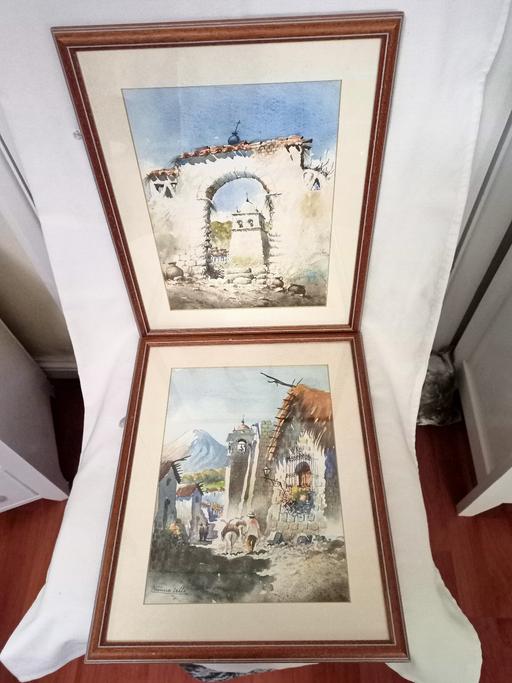 Buy & Sell Hall Green Birmingham - Photos for PAIR OF ORIGINAL WATER COLOURS SOUTH AMERICA?