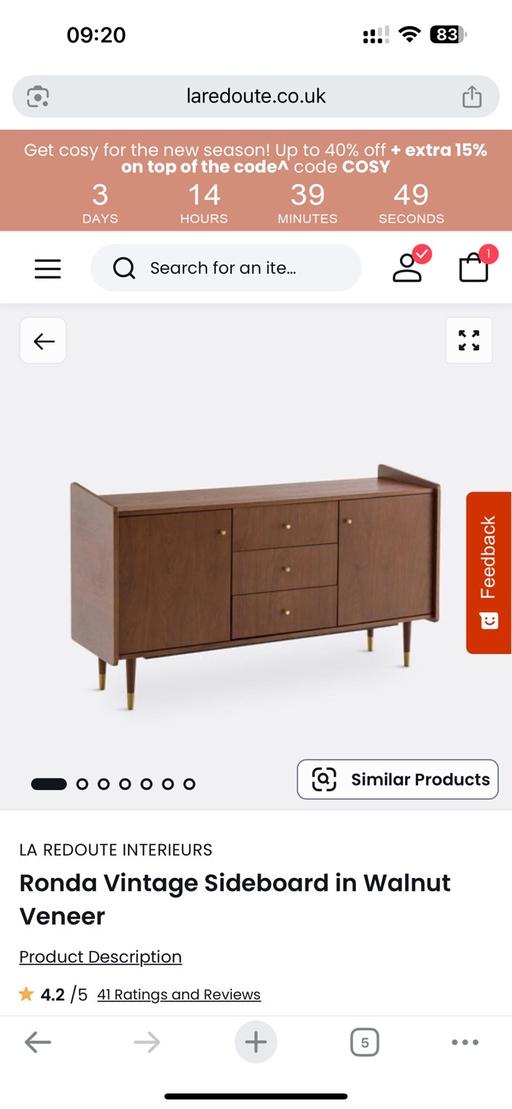 Buy & Sell East Putney Station Wandsworth - Photos for La - Redoute Ronda Vintage Style Walnut Sideb