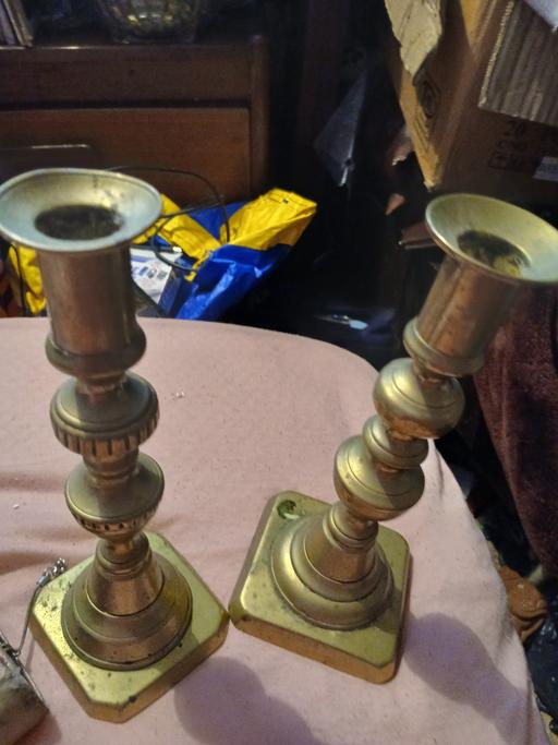 Buy & Sell Holly Hall Dudley - Photos for 2 brass candle sticks one