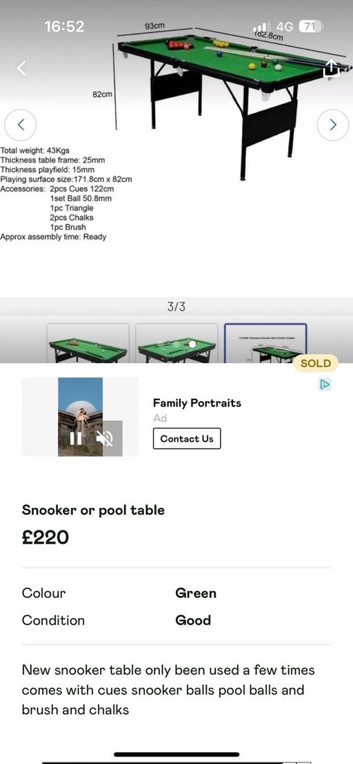 Buy & Sell Chingford East London - Photos for Snooker or pool table