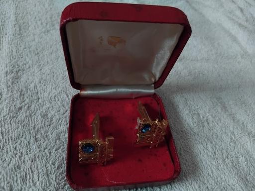 Buy & Sell Kemsley Swale - Photos for gold and blue stone cuff links in original bo