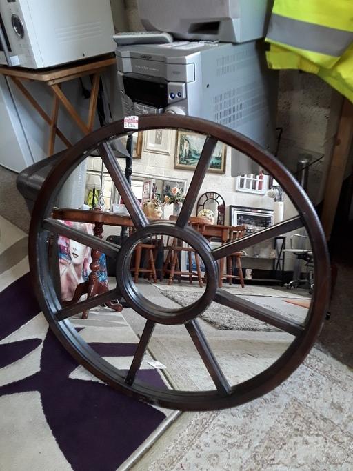 Buy & Sell Saint Pauls Trading Estate Tameside - Photos for Vintage solid oak cart wheel mirror