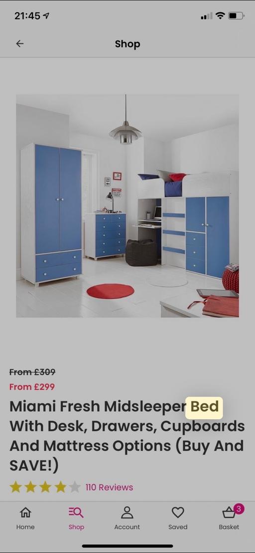 Buy & Sell Corsham Wiltshire - Photos for Brand new in box blue Miami fresh sleeper bed