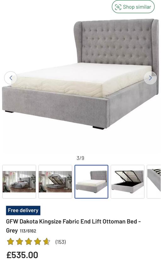 Buy & Sell Kings Heath Birmingham - Photos for Kingsize End Lift Ottoman Bed