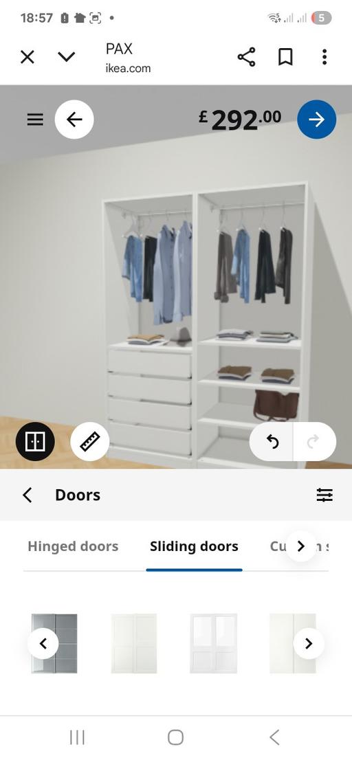 Buy & Sell Islington North London - Photos for ikea pax 201x150x58 komplement drawers x4