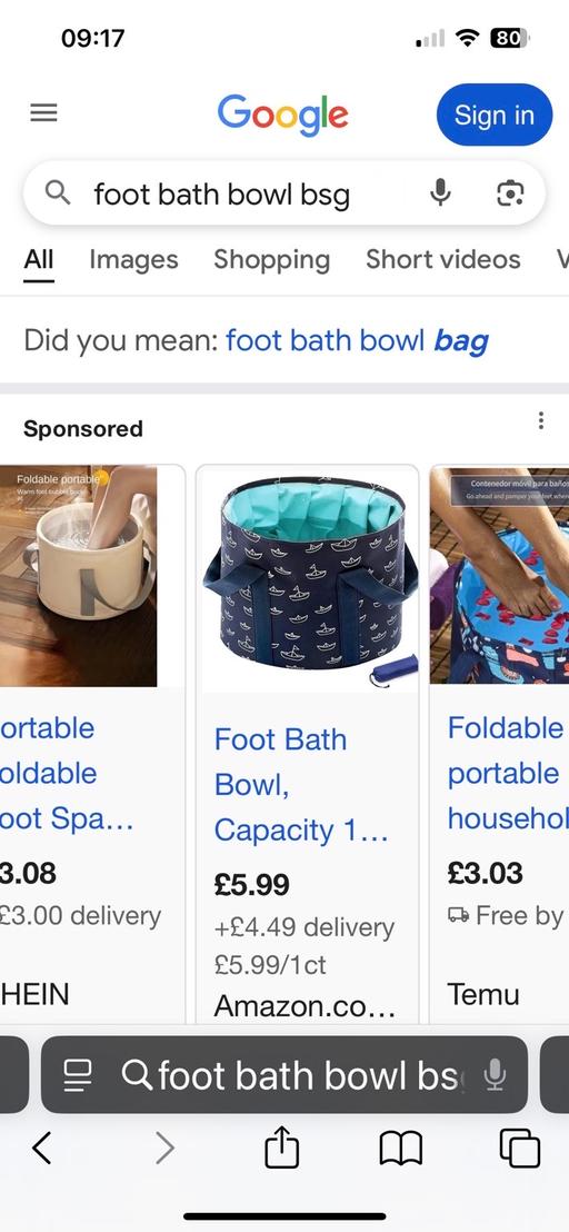 Buy & Sell Wednesfield Wolverhampton - Photos for New travel foot bowl bag
