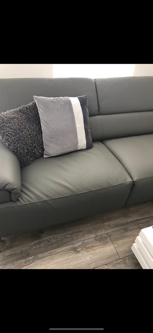 Buy & Sell Tividale Sandwell - Photos for Genuine leather corner sofa mid grey