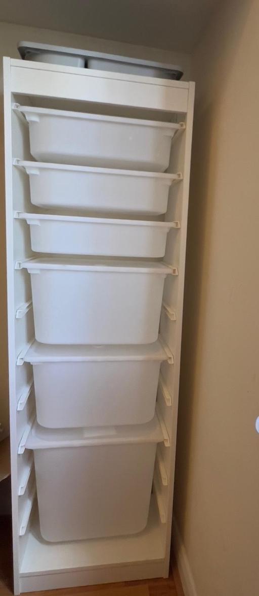 Buy & Sell New Malden Kingston upon Thames - Photos for White Storage Unit with Bins