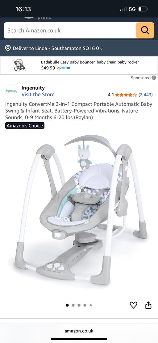 Buy & Sell Nursling Test Valley - Photos for Ingenuity baby bouncer