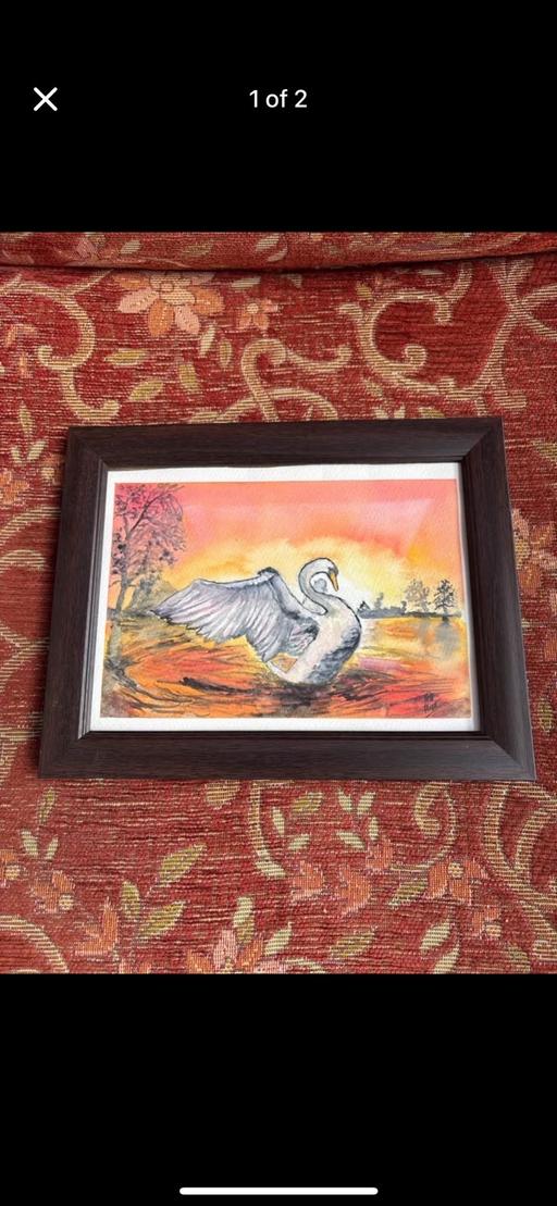 Buy & Sell Kidbrooke South East London - Photos for A signed watercolour painting of a swan