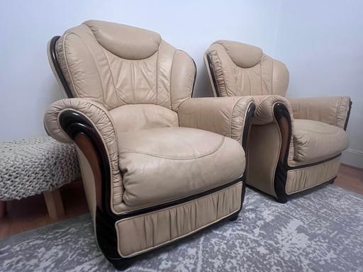 Buy & Sell Loxford East London - Photos for Real leather 1 x 3 seater and 2 x 1 seater