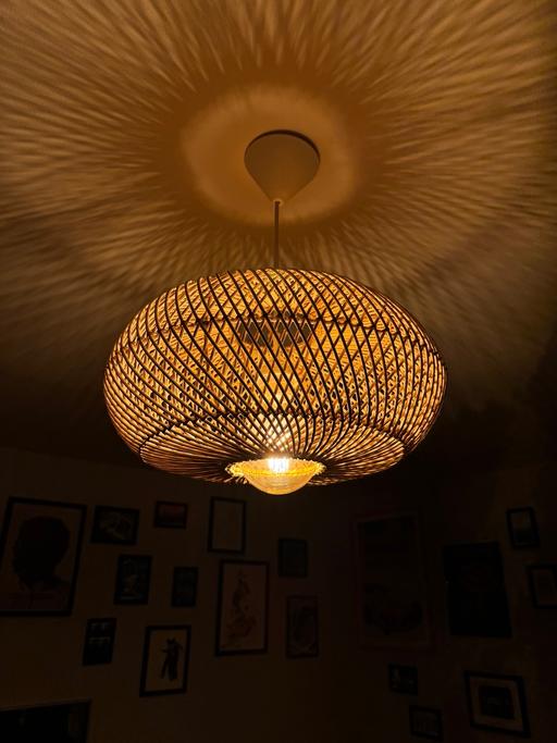 Buy & Sell Surrey Quays South East London - Photos for Handmade Bamboo Lampshade Ceiling Light