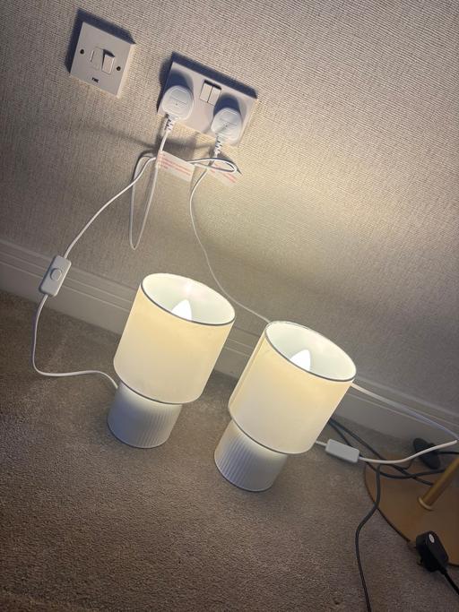Buy & Sell Essington South Staffordshire - Photos for Dunelm cream table lamps